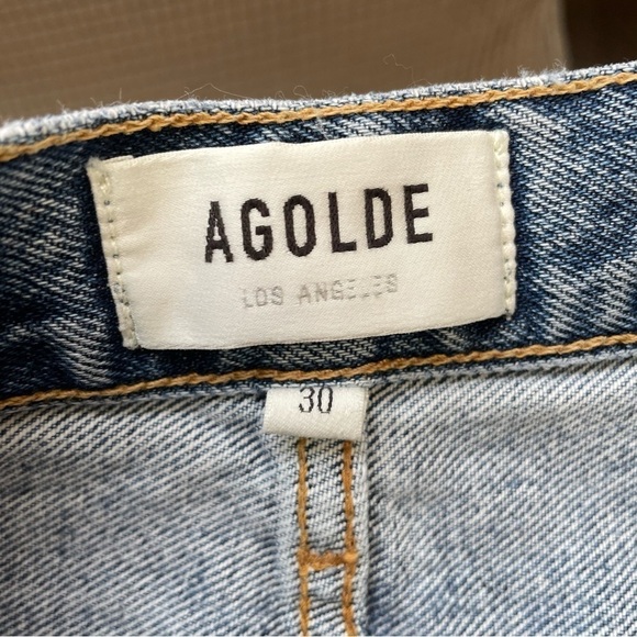 Agolde 90'S PINCH WAIST HIGH RISE STRAIGHT
$198 Size 30 trashed holes rips - Picture 6 of 12